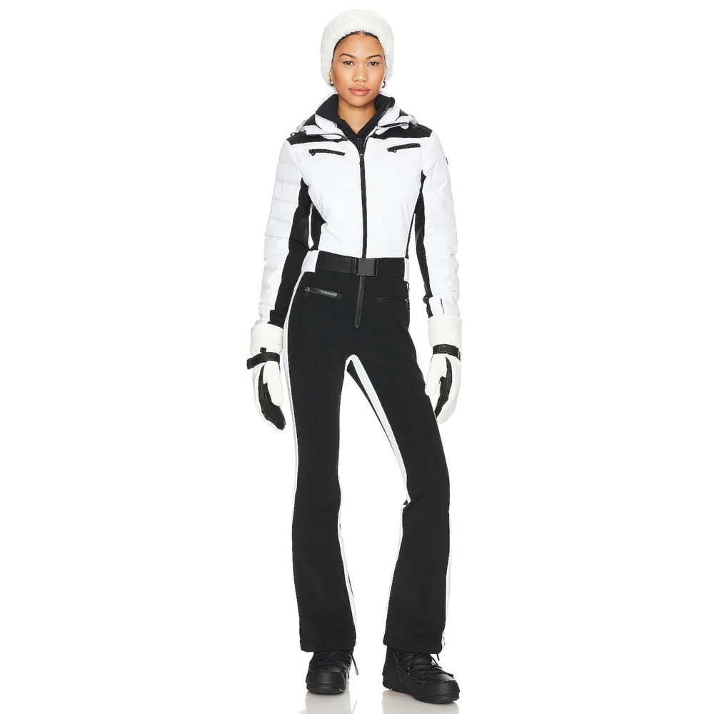 Erin Snow Luna Ski Suit in Black & Snow